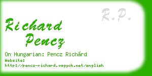 richard pencz business card