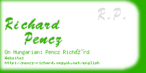 richard pencz business card